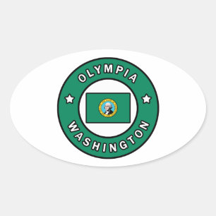 Olympia Washington Ovaler Aufkleber