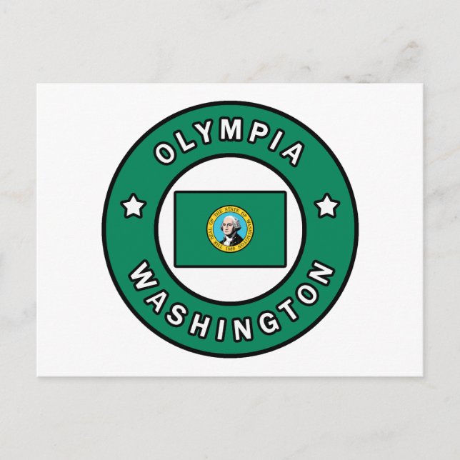 Olympia Washington Postkarte (Vorderseite)