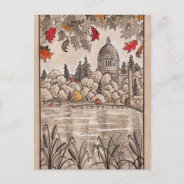 Olympia Washington Staat Hauptstadt Gebäude und La Postkarte