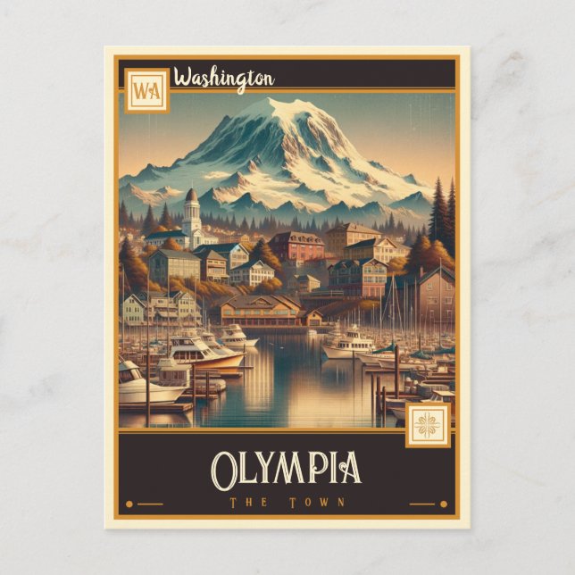 Olympia, Washington| Vintage Postkarte (Vorderseite)