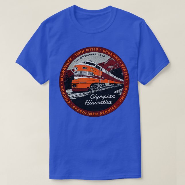 Olympian Hiawatha The Milwaukee Road Speedliner Ra T-Shirt (Design vorne)