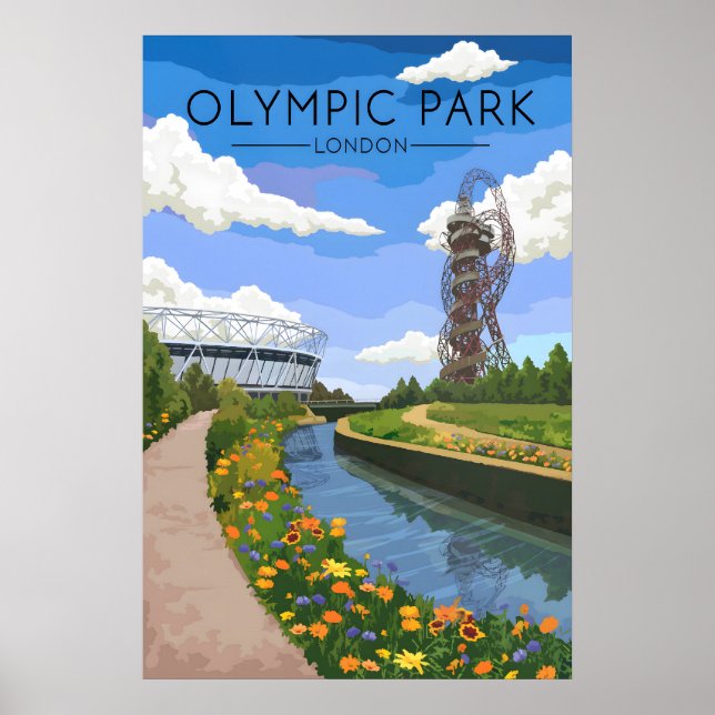 Olympiapark London Reiseplakat Poster (Vorne)