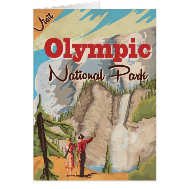 Olympiapark Vintage Travel Poster (Vorne)