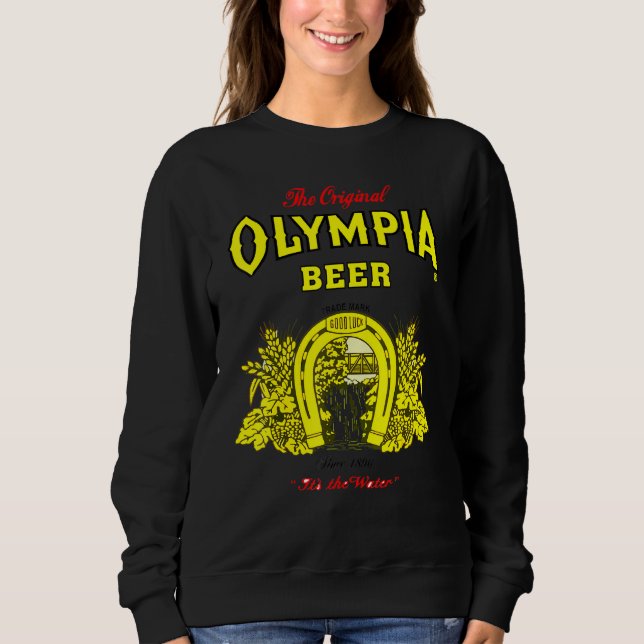 Olympias Bier gedruckt Retro essenziell für Männer Sweatshirt (Vorderseite)