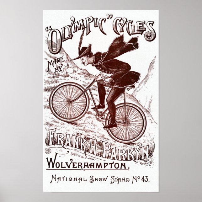Olympic Cycles Vintage Poster (Vorne)