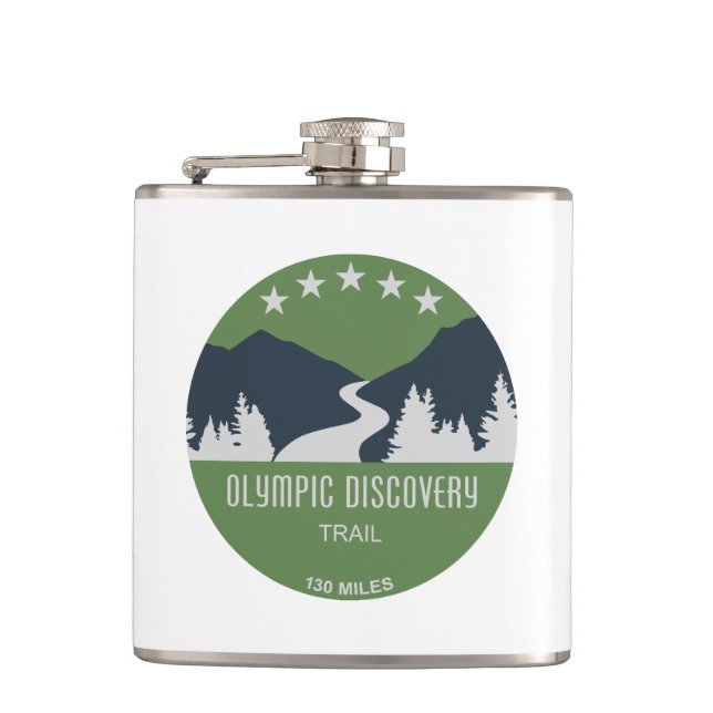 Olympic Discovery Trail Washington Staat Flachmann (Vorderseite)