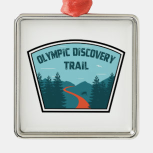 Olympic Discovery Trail Washington State Ornament Aus Metall