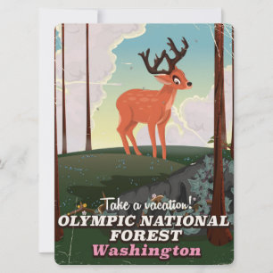 Olympic National Forest USA Reiseplakat
