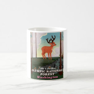 Olympic National Forest USA Reiseplakat Tasse