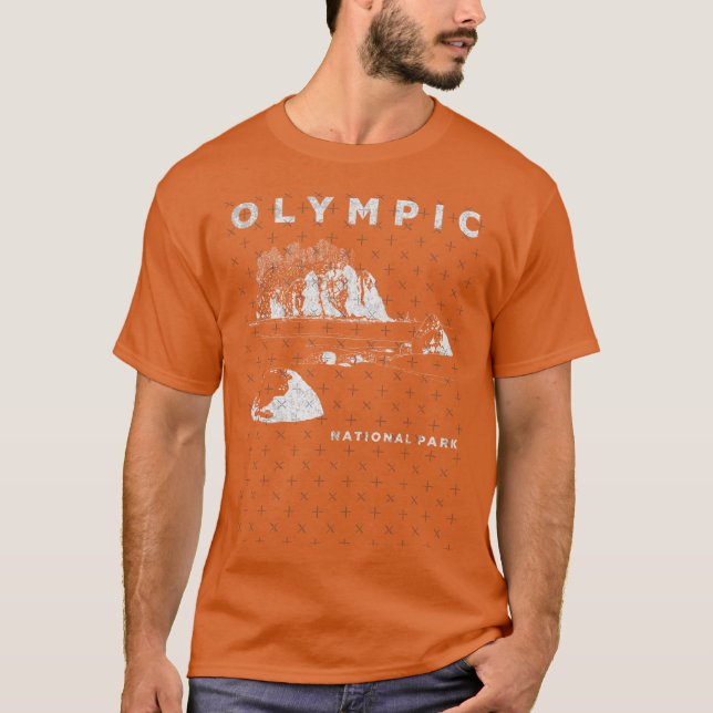 Olympic National Park Drawing Illustration friends T-Shirt (Vorderseite)