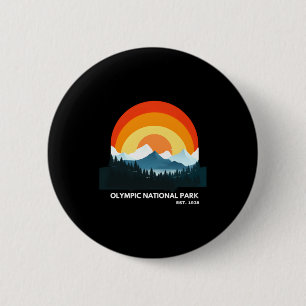 Olympic National Park Est 1938 Wa State T-Shirt Button