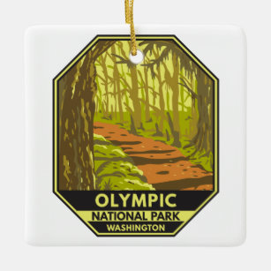 Olympic National Park Hoh Rainforest Washington Keramikornament