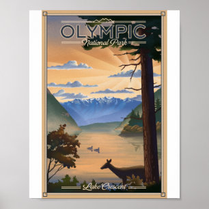 Olympic National Park Litho Kunstposter Poster