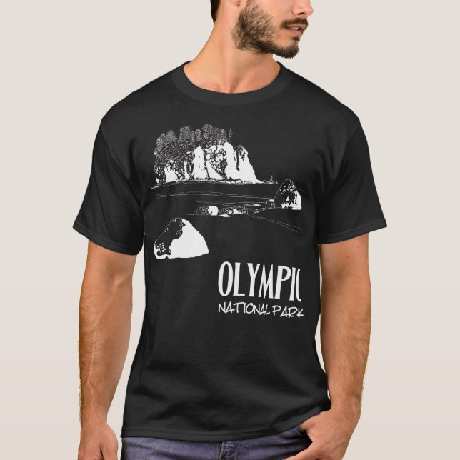 Olympic National Park Ruby Beach Washington Art Il T-Shirt (Vorderseite)