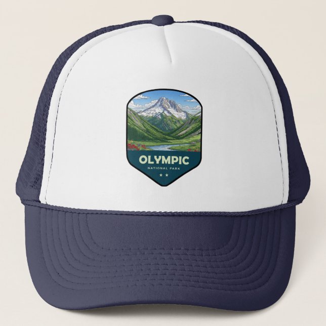Olympic National Park Schild Truckerkappe (Vorderseite)