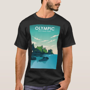 Olympic National Park Travel Poster T-Shirt