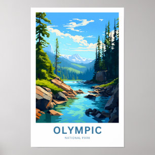 Olympic National Park Travel Print Poster
