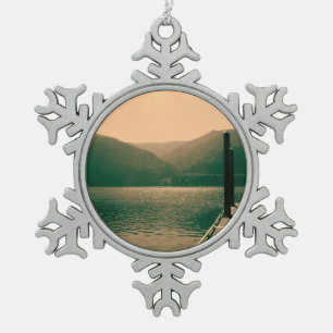 Olympic National Park, USA. Schöne Landschaft Schneeflocken Zinn-Ornament