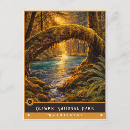 Olympic National Park | Vintage-Postkarte Postkarte