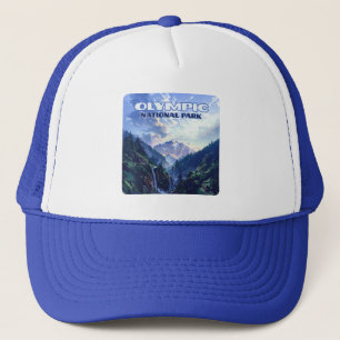 Olympic National Park Washington Mountains Vintag Truckerkappe