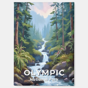 Olympic National Park   Washington Reise Kunst Magnet