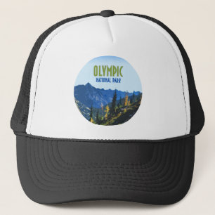 Olympic National Park Washington Staat Vintag Truckerkappe