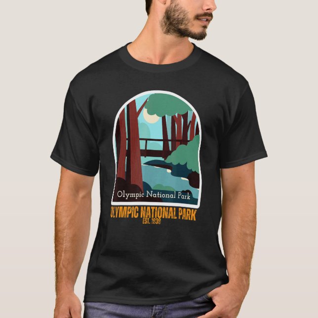 Olympic National Park Washington State Souvenir T-Shirt (Vorderseite)
