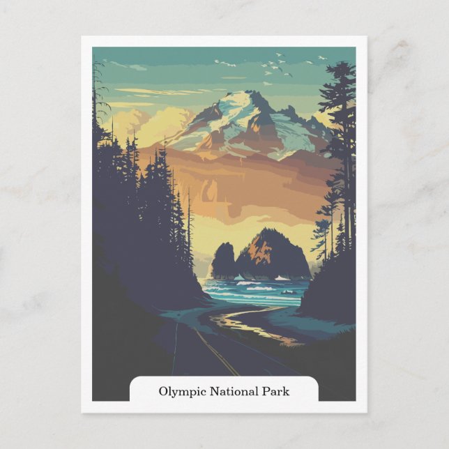 Olympic National Park, Washington USA Postkarte (Vorderseite)