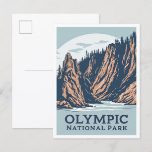 Olympic National Park Washington USA Travel Postkarte