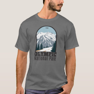 Olympic National Park Washington Vintage-Design T-Shirt
