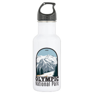 Olympic National Park Washington Vintage Edelstahlflasche