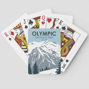 Olympic National Park Washington Vintage Spielkarten