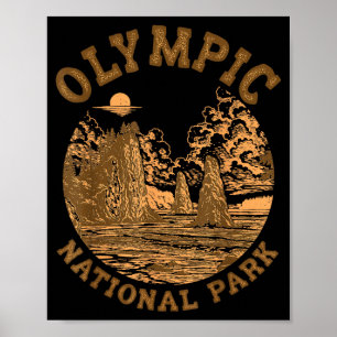 Olympic-Nationalpark reisender Naturliebhaber Poster