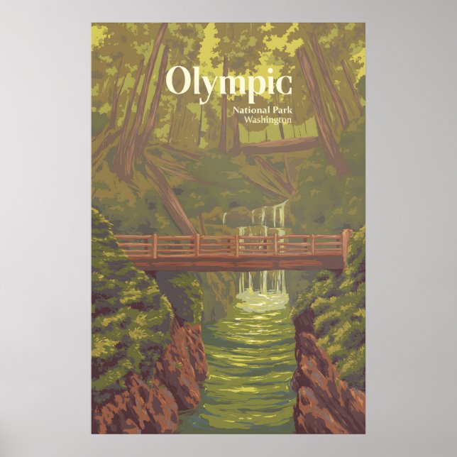 Olympic-Nationalpark-Reiseplakat Poster (Vorne)