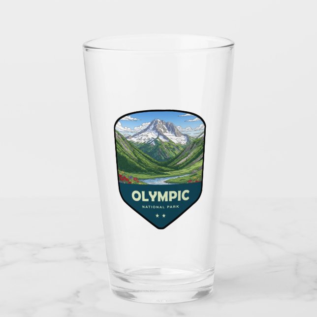Olympic-Nationalpark-Schild Glas (Vorderseite)