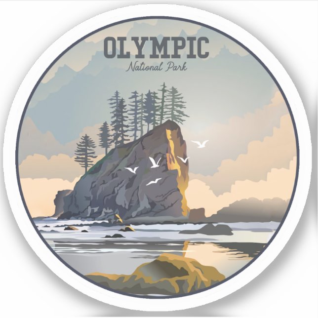 Olympic Nationalpark Sticker (Vorderseite)