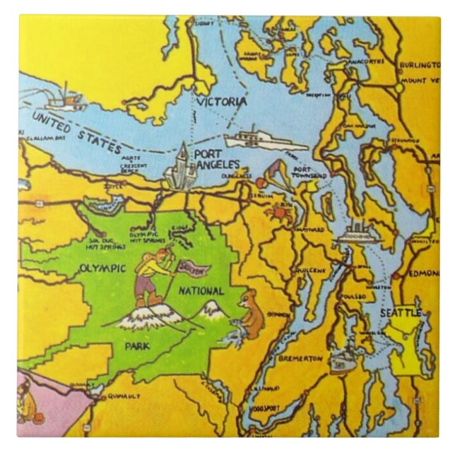 Olympic Peninsula Keramikfliese (Vorderseite)