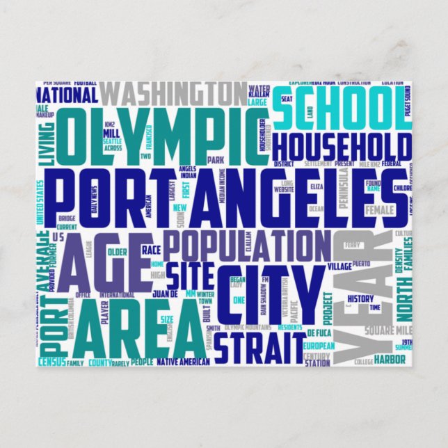 Olympic Port Angeles Washington Postcard Postkarte (Vorderseite)