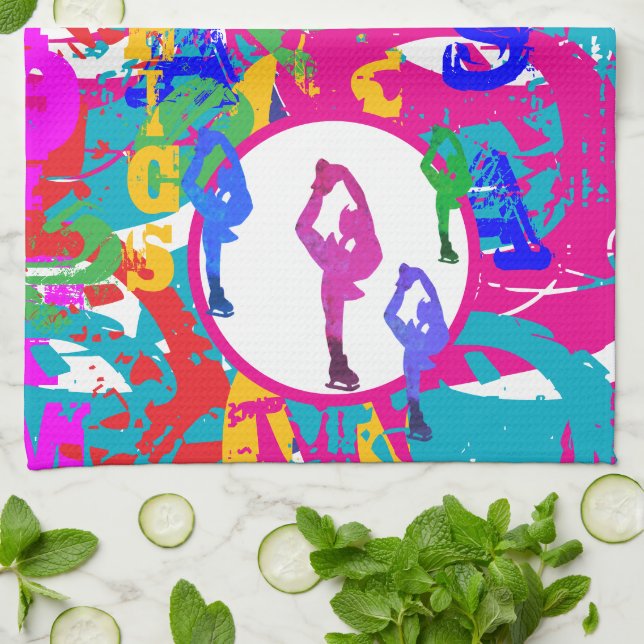 OLYMPIC SKATING  GESCHIRRTUCH (Gefaltet)