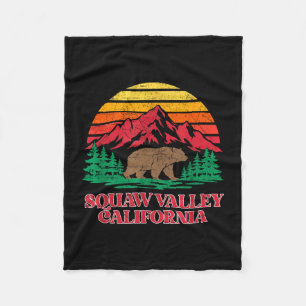 Olympic Valley Kalifornien Grizzlybär vintage Fleecedecke