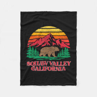 Olympic Valley Kalifornien Grizzlybär vintage Fleecedecke