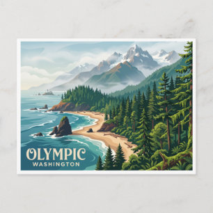 Olympische Halbinsel & Olympic-Nationalpark Postkarte