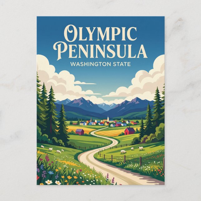 Olympische Halbinsel USA Postkarte (Vorderseite)