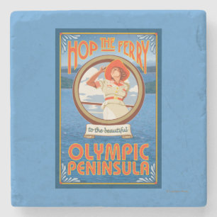 Olympische Halbinsel, WashingtonHop die Fähre Steinuntersetzer