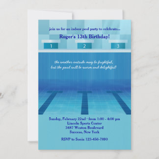 olympische Pool-Party Einladung