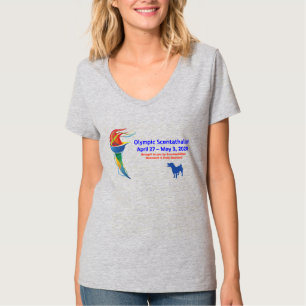 Olympische Scentathalon Ladys V-Nacken T-Shirt