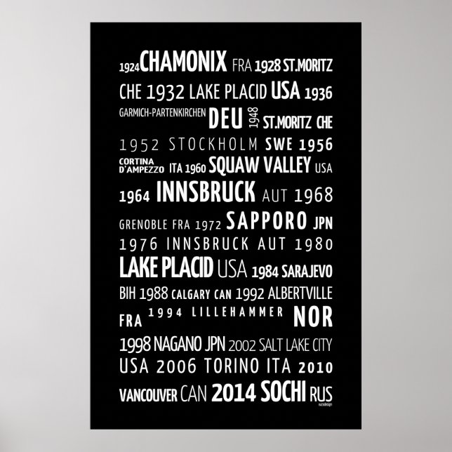 Olympische Winterspiele Poster (Vorne)