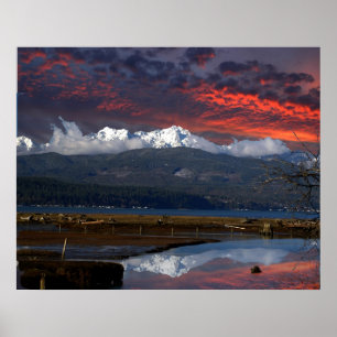 OLYMPISCHER MTS UND HAUBEN-KANAL POSTER