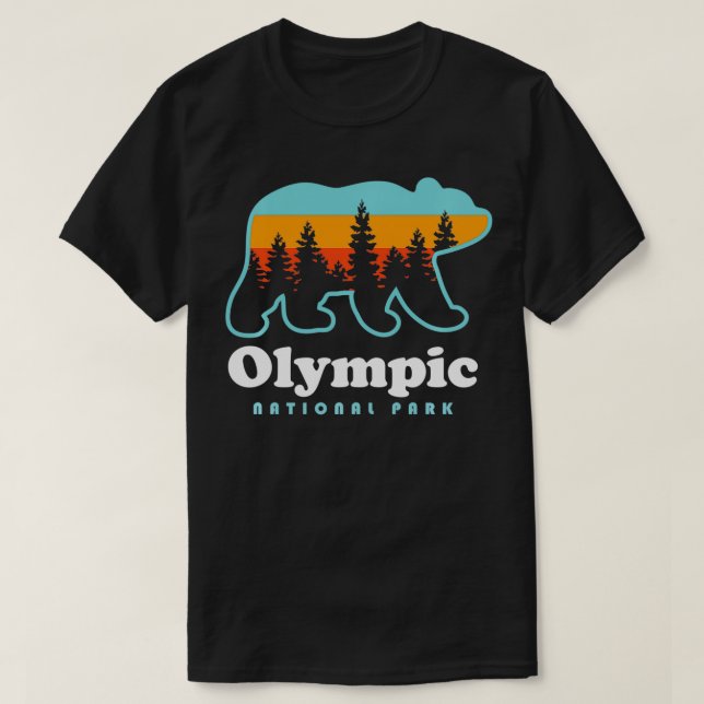 Olympischer Nationalpark Bear Olympischer National T-Shirt (Design vorne)