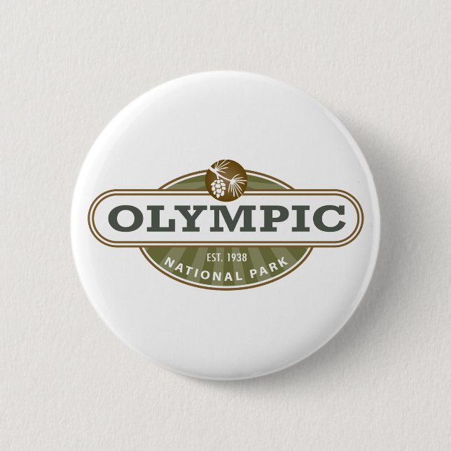 Olympischer Nationalpark Button (Vorderseite)